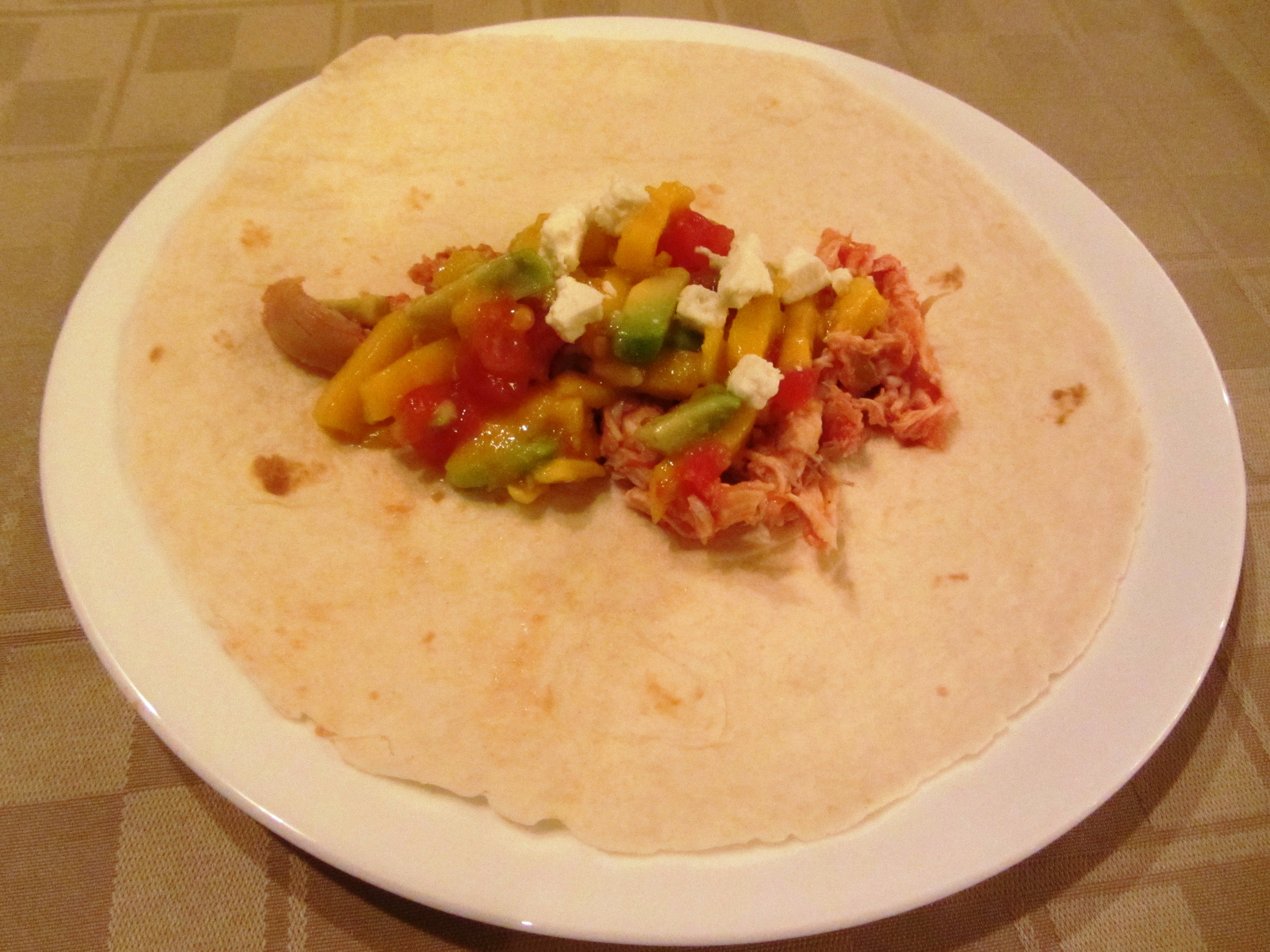 Food – chicken mango tacos