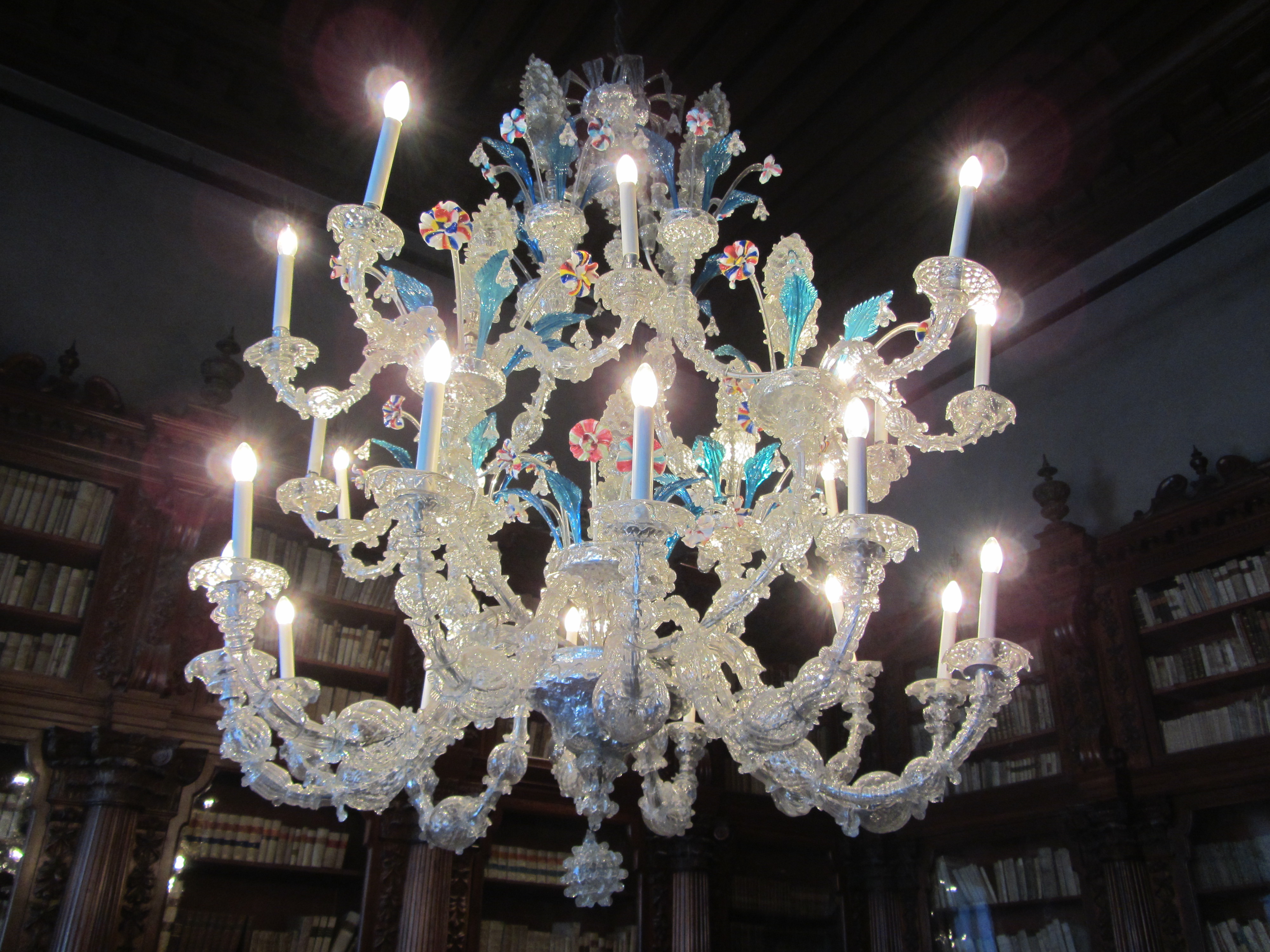 Photo of a Murano glass chandelier
