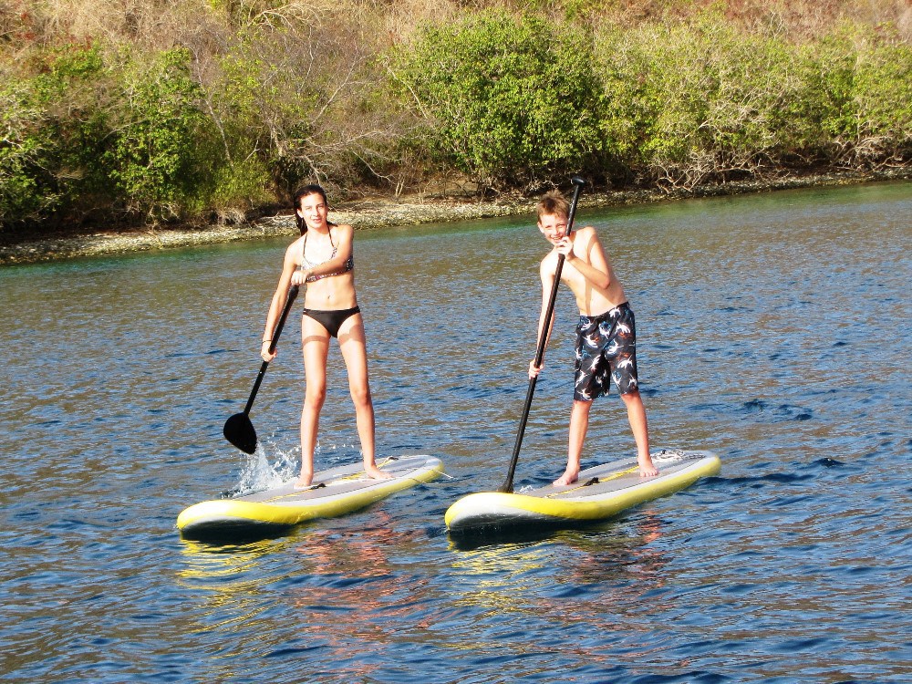 Would you like to paddle board with your brother?