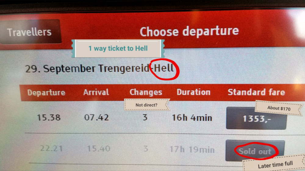 Do you have a one way ticket to Hell?