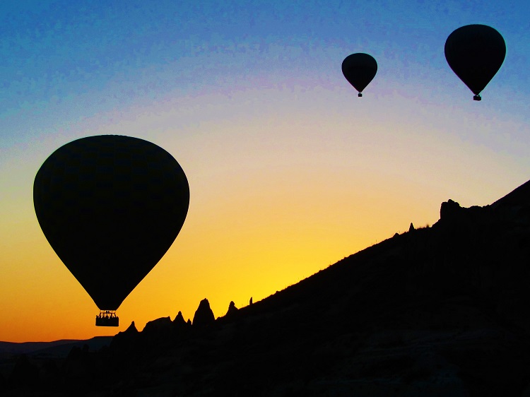 Sunrise in Cappadocia in a hot air balloon is a perfect morning
