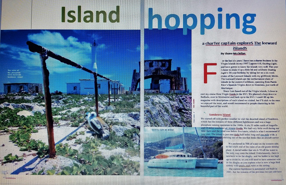 My “Island Hopping” article was published in Multihull Sailor