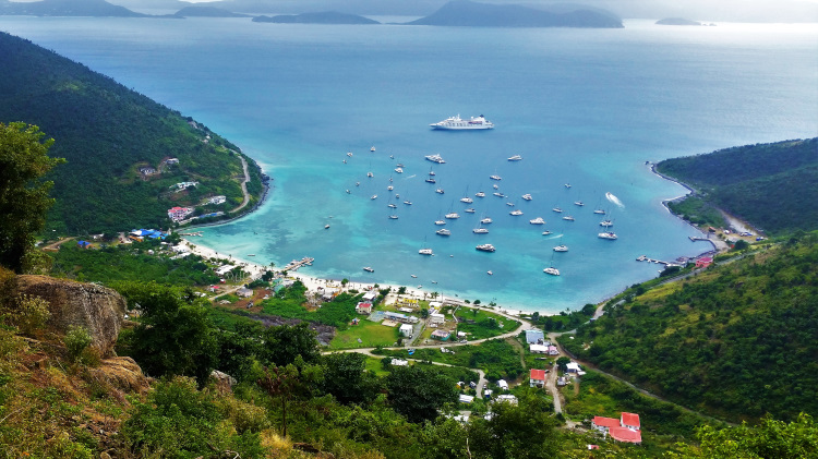 Check out the view from the top of Jost Van Dyke, BVI