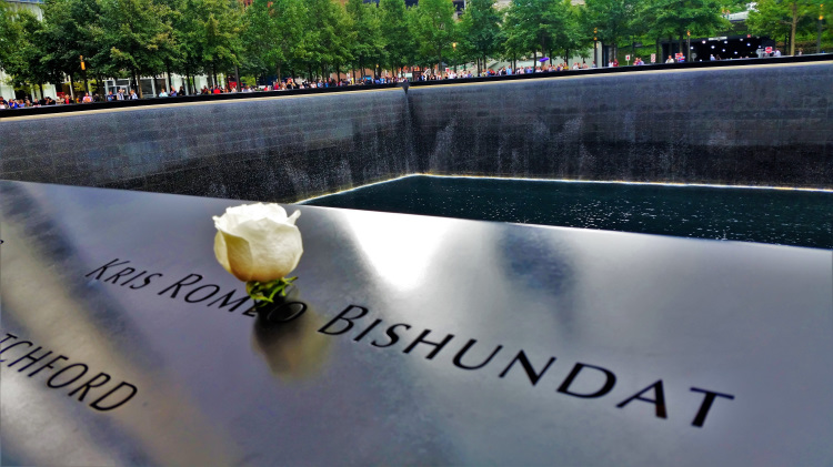What a wonderful touch at the World Trade Center memorial