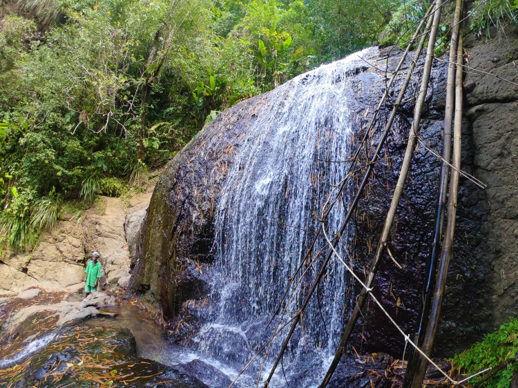 Anse La Raye waterfall is a simple one to get to